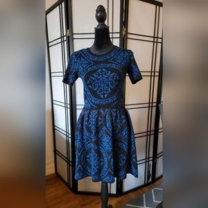 Romeo & Juliet Women's Black and Blue Knee Length Sweater Dress Size Small